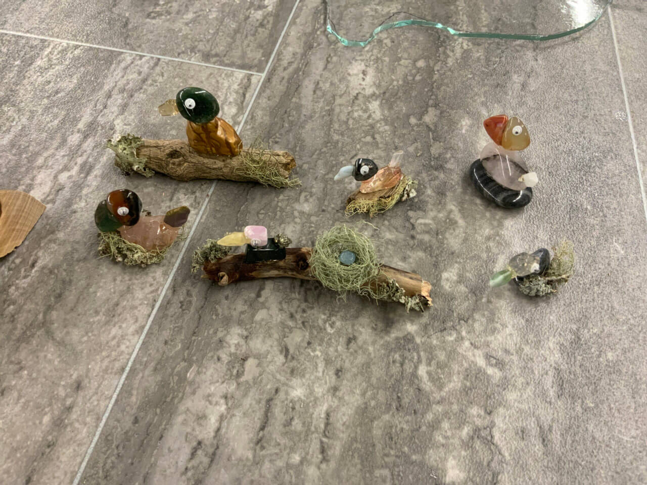 Wildflowers rock birds