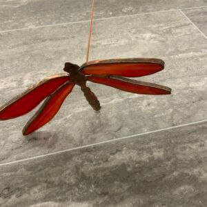 Stained Glass Dragonfly Plant Stake